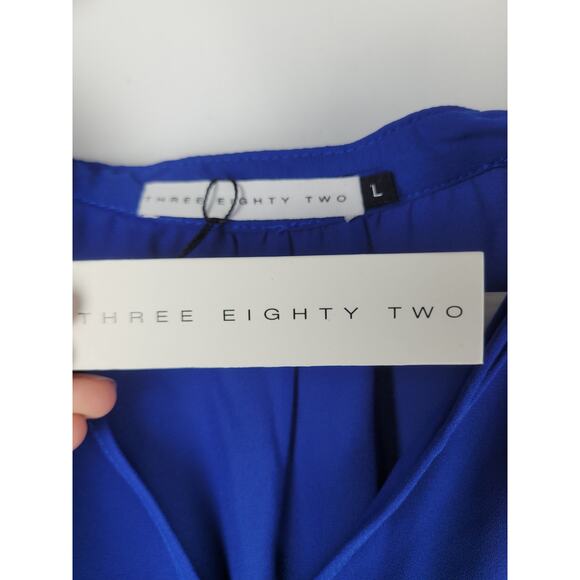 Three Eighty Two Revolve Women's Aerin Split V Tank Cobalt Blue Sz L - Picture 4 of 9